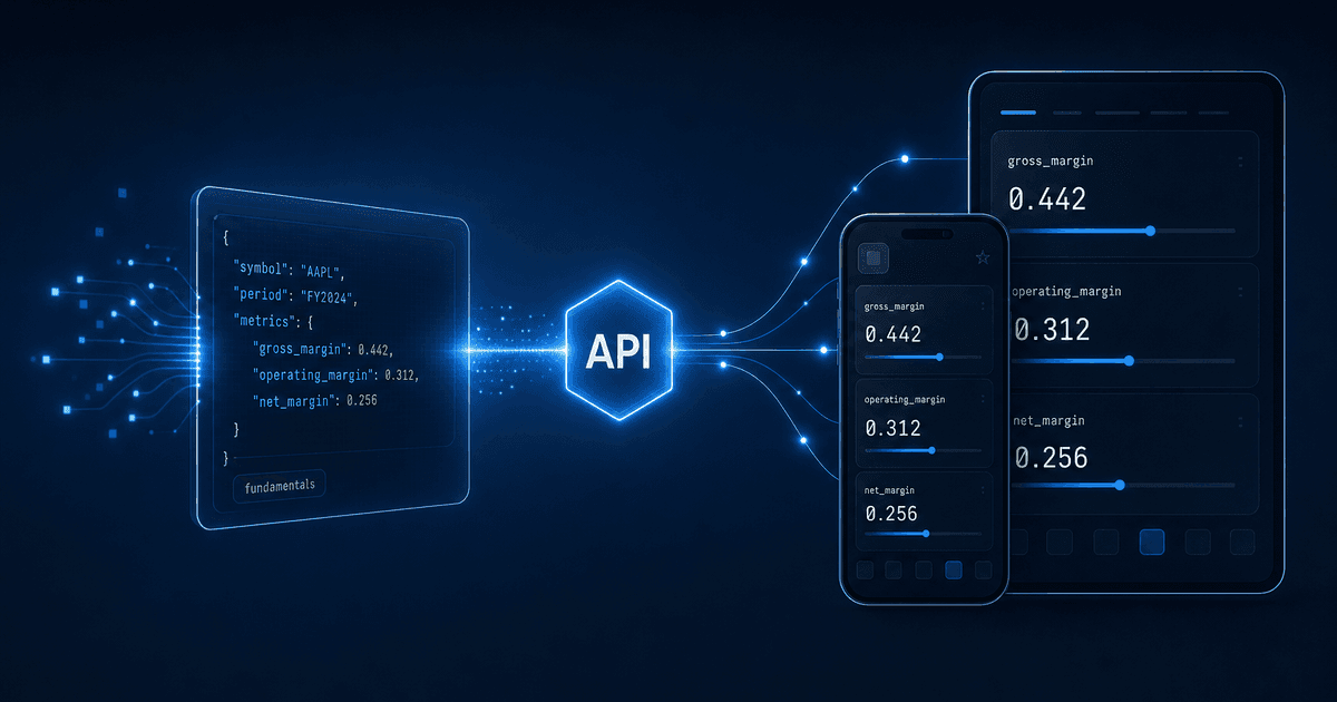 Shows how StockFit API can specifically be used to get fundamentals in any investment app or website. Perfect fit for Indie App Developers.