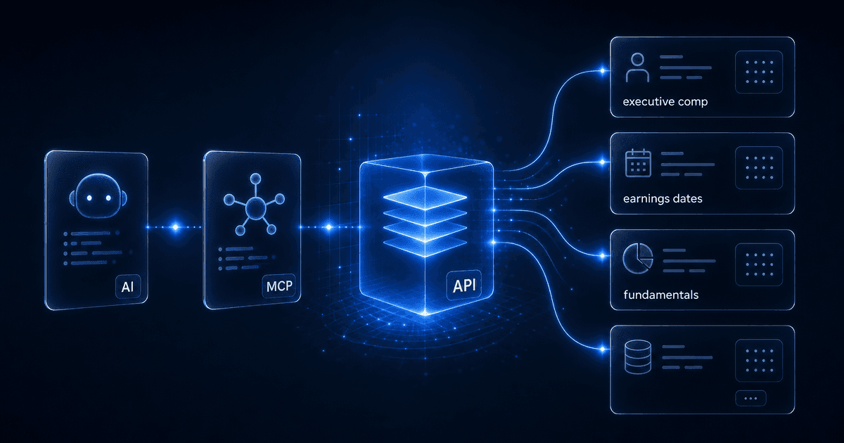 Shows how StockFit API can specifically be used to get insights for AI research agents through MCP Protocol. Perfect fit for Agentic AI Research Workflows.